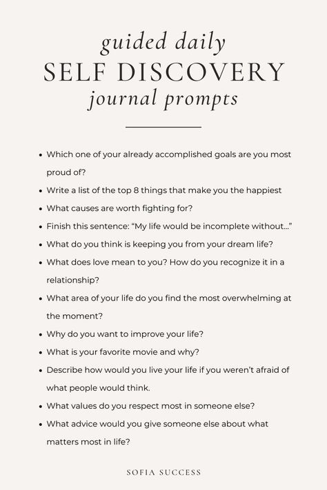 How To Understand Yourself, Self Improvement Journal Prompts, What To Journal About Daily, Questions For Self Discovery, Spiritual Journal Prompts, Deep Journal Prompts, Bullet Journal Design, Self Discovery Journal Prompts, Self Discovery Quotes