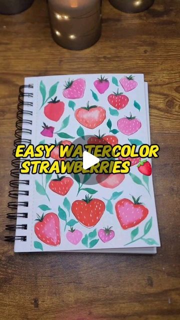 Tia on Instagram: "Paint these cute little strawberries 🍓
*
I used @kristythepainter pallette and brushes
And @artistro.artsupplies watercolor paper
*
#reels #reelsvideo #reelsinstagram #instagramreels #watercolor #watercolorpainting #watercolorartist #watercolorforbeginners #watercolorart #jddesignsandco #painting #beginners #sketchbook #loosewatercolor #practice #progressnotperfection #tutorial" Strawberry Guache Painting, Strawberry Vines Painting, Watercolour Painting Strawberries, Strawberry Plant Painting, Strawberry Plant Painting Acrylic, Watercolor Beginner, Loose Watercolor, Easy Watercolor, Watercolor Artist