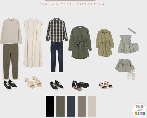 Coordinating Family Outfits Coordinating Family Outfits, Neutral Green, Rainy Day Crafts, Dad Shoes, Fun Family Activities, Green Beige, Family Events, Travel Inspired, Fall Photos