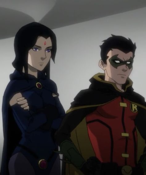 Raven And Nightwing, Raven And Damian Wayne, Dc Damian X Raven, Damian Wayne Dcamu, Comic Raven, Raven X Damian Fanart, Damian Raven, Robin And Raven Fanart, Raven Dcamu