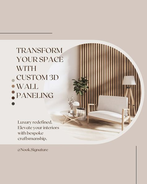 Transform your interiors with the art of custom 3D wall paneling! ✨ From bold statement walls to intricate details, we offer a wide range of shapes, wood species, and finishes tailored to your vision. Each piece is crafted with care to ensure unmatched quality and elegance. Swipe through to explore design options and imagine the possibilities for your space! 📩 Ready to get started? DM us today or visit our website for a consultation. Let’s create something extraordinary together! #Cust... 3d Wall Paneling, Statement Walls, Statement Wall, 3d Wall, Wood Species, Intricate Details, Wall Paneling, Get Started, Range