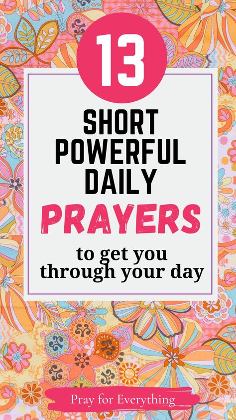 God loves to hear from us and honors short daily prayers from His children. Knowing that we do not have to set aside long time periods for prayer can give us the confidence to approach God for His help and guidance with concise, straightforward prayers. These short daily prayers and others like them will help us stay more connected to God and unleash more of His power in our lives. Prayers For Guidance Gods Will, Short Prayer For The Day, Growing Closer To God, Short Prayer, Spiritual Grounding, Prayer For Guidance, Short Prayers, Prayer For The Day, Prayer For Today