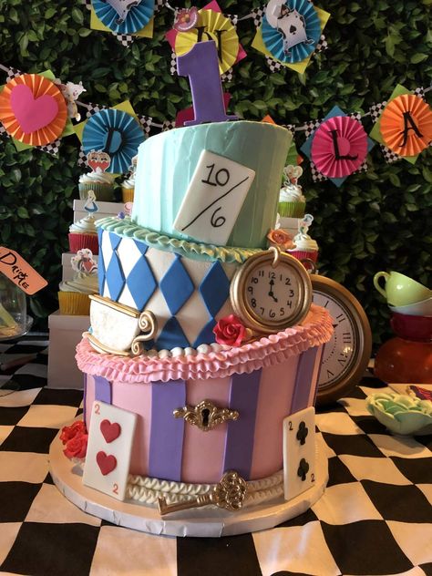 Birthday Theme Alice In Wonderland, Sweet 16 Party Alice In Wonderland, Alice In Wonderland Sweet Sixteen, Alice In Wonderland Third Birthday, Alive In Wonderland Party Ideas, Alice In Wonderland Birthday Party Cake, Alice In Wonderland 1st Birthday Party Ideas, Alice In Wonderland Tea Party Sweet 16, Allison In Wonderland Party