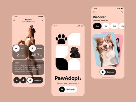 Personal Project Ideas, Pet Hotel, Dog Food Brands, Pet Logo Design, App Design Inspiration, Ui Design Inspiration, App Ui Design, Mobile App Design, Logo Images