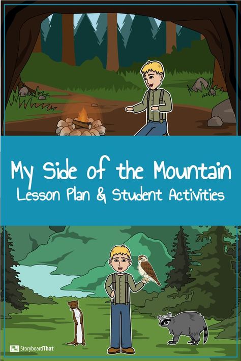 My Side Of The Mountain Unit Study, My Side Of The Mountain Projects, My Side Of The Mountain Novel Study, My Side Of The Mountain Activities, My Side Of The Mountain, Book Club Activities, Mountain Crafts, Book Club Parties, Literacy Activities Preschool