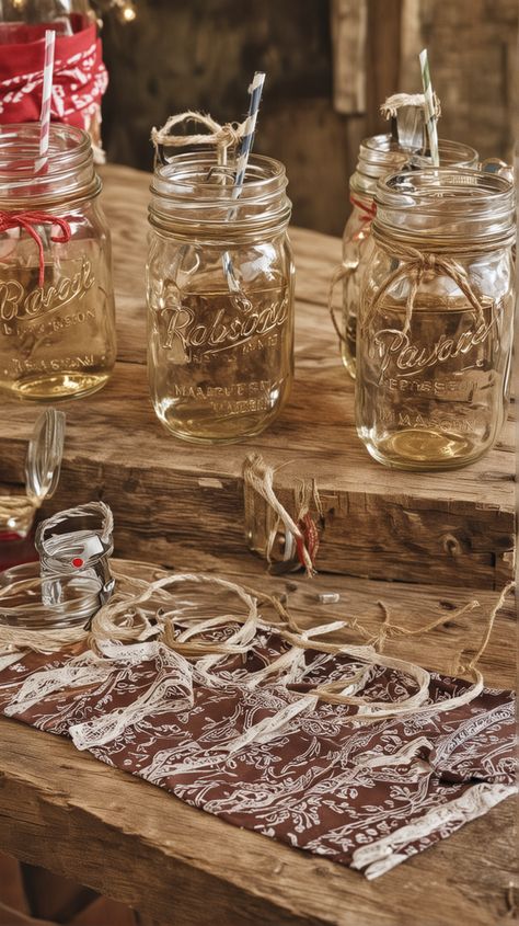 23 DIY Western Party Decorations [Within Minutes] – craftydiyers.com Western Diy Decor Craft Ideas, Cowboy Hat Centerpiece, Western Diy Decor, Hat Centerpieces, Creative Decoration Ideas, Western Diy, Country Western Parties, Western Party Decorations, Wagon Wheel Decor