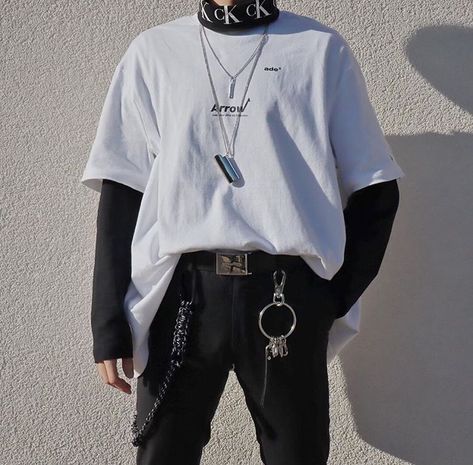 Masc Egirl Outfits, Edgy Boy Outfits, Androgyny Aesthetic, Eboy Aesthetic Outfits Men, Eboy Fashion, Eboy Outfit, Eboy Style, Neue Outfits, Tomboy Style Outfits