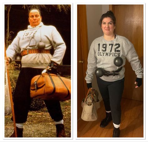 Matilda costume 
Mrs Trunchbull
Halloween 2022 Ms Trunchbull, Mrs Trunchbull, Halloween 2022, Costume Ideas, Halloween Costume, Duffle Bag, Halloween Costumes, Halloween