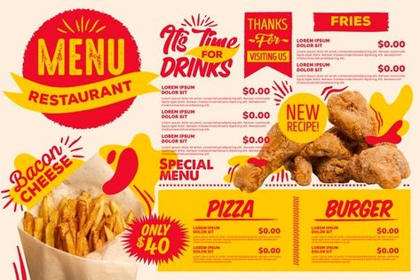 Fast Food Menu Design Ideas, Menu Fast Food Design, Chicken Fast Food, Menu Design Layout, Menu Burger, Menu Design Inspiration, Chicken Menu, Grilling Menu, Burger Menu