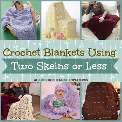 With 15 Crochet Blankets Using Two Skeins or Less, you'll find that it's quite possible to crochet a blanket even if you only have one or two skeins of yarn. Quick Crochet Afghan, Crochet A Blanket, Afghan Crochet Patterns Easy, Baby Afghan Crochet Patterns, One Skein Crochet, Quick Crochet Projects, Crochet Lovey, Crochet Afghan Patterns Free, Hand Knit Blanket