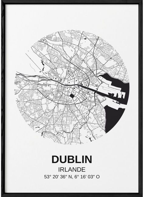 Dublin Poster, Dublin Map, Maps Posters, City Map Art, Dublin City, City Map Poster, City Maps, City Map, Map Art