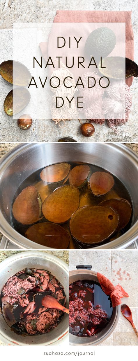 Dyeing With Avocado, Avocado Diy Craft, Diy Natural Paint, Dye With Avocado, Natural Dyes For Fabric, Eco Printing Tutorial, Avocado Dye, Eco Club, Eco Dyeing Fabric