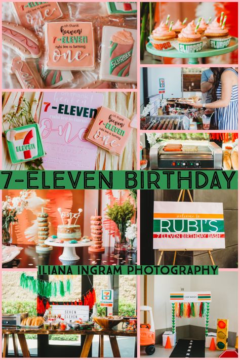 7-eleven Birthday Party Ideas: Creative food ideas, invitations, decorations and party favors. 7 11 Party, Creative Food Ideas, Eleventh Birthday, 11 Birthday, Kids Birthday Theme, 7 Eleven, John John, Bday Girl, 11th Birthday