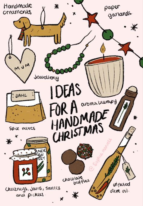 Xmas Diy Gifts Ideas Homemade Christmas, Christmas Present Ideas Aesthetic, Gift Theme Ideas Christmas, Homemade Christmas Gifts Aesthetic, Things To Make Your Mom For Christmas Handmade Gifts, Handmade Christmas Aesthetic, Second Hand Christmas Gifts, Cottagecore Christmas Gifts, Crunchy Christmas Gifts