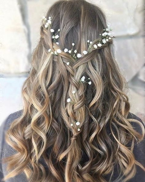 Hairstyles Ideas For Long Hair, Grad Hairstyles, Partial Updo, Ideas For Long Hair, Long Hair Trends, Blond Balayage, Long Hair Wedding Styles, Wedding Hair Down, Bridal Hairstyles