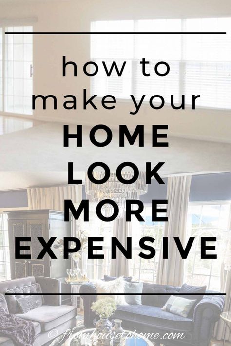 Want to make your house look like a custom home without spending a fortune? Check out these 10 easy ways to make your house look more expensive. #fromhousetohome #homedecorideas #homedecor #houseupgrade #decoratingtips #decoratingideas Interior Decorating Tips, Apartment Decoration, Colorful Outfits, Builder Grade, Design Apartment, Interior Design Diy, Diy Interior, Home Upgrades, Cheat Sheets