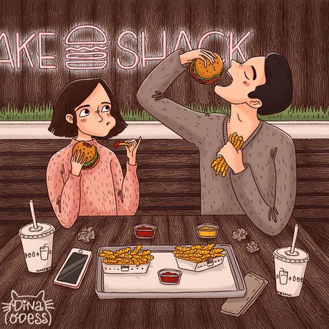 Snack Time Couple Eating, Art Love Couple, Couples Comics, Cute Couple Drawings, Couple Illustration, Cute Love Cartoons, Love Illustration, Cute Couple Art, Couple Drawings