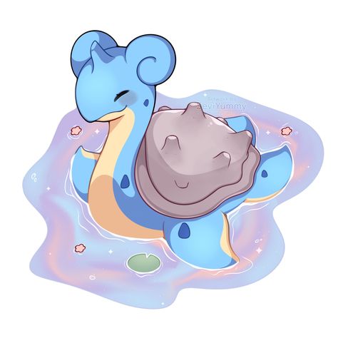 Pokemon Cute Art, Cute Art Anime, Pokemon References, Pokemon Lapras, Pokemon Challenge, Pokemon Cute, Art Style Challenge, Pokemon Stickers, Pokemon Tattoo