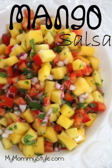 #Mango salsa, great on top of fish, chips, tacos, rice, or chicken.