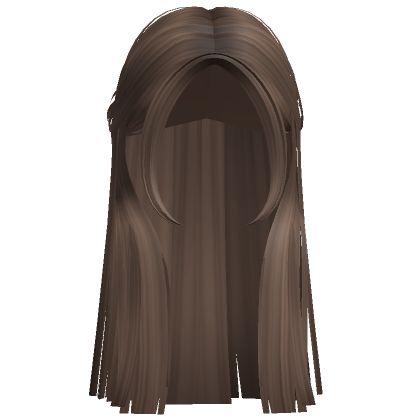 Roblox Roblox Brown Hair, Half Up Braid, Accessories Codes, Brown Hair Id, Roblox Ids, Brown Hair Roblox, Roblox Hair, Brown Straight Hair, Hair Roblox