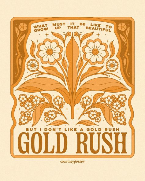 Guilty of playing Gold Rush non stop and anxiously awaiting TPD 👏🏻 When in doubt, look to Taylor Swift for design inspiration. Creative Logo Design Art, Gold Illustration, Gold Art Print, Gold Poster, Type Illustration, Logo Design Art, Inspiration Instagram, Gold Rush, Non Stop