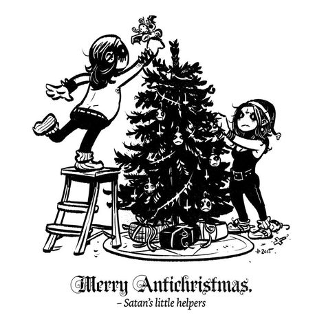 Antichristmas Black Metal Christmas, Goth Memes, Gothic Lingerie, Black Metal Art, Dark Comics, Heavy Metal Art, Creepy Christmas, Dark Metal, Metal Albums