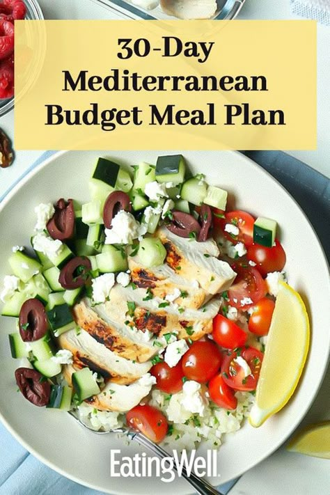 Mediterranean Recipes Healthy, Mediterranean Diet Recipes Dinners, Mediterranean Diet Meal Plan, Easy Mediterranean Diet Recipes, Mediterranean Diet Plan, Budget Meal Planning, Best Fat Burning Foods, Diet Food List, Ab Workouts