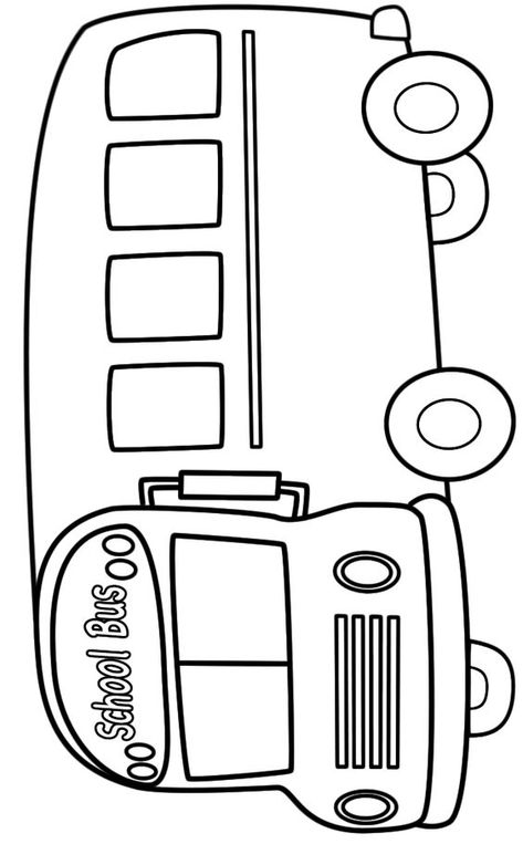 Bus Sekolah, School Bus Crafts, Bus Drawing, Bus Crafts, Transportation Crafts, Transportation Preschool, Free Kids Coloring Pages, Preschool Coloring Pages, School Coloring Pages