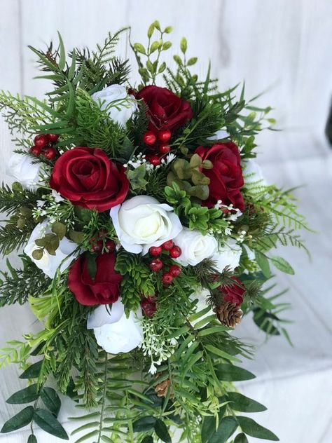 Wedding bouquet Winter bouquet Burgundy bouquet Cascade image 2 Wedding Bouquet Winter, Wedding Waterfall, Waterfall Bouquet, Bouquet Cascade, Enchanted Forest Wedding Theme, Trailing Bouquet, Bouquet Greenery, Winter Bridal Bouquets, Bouquet Burgundy