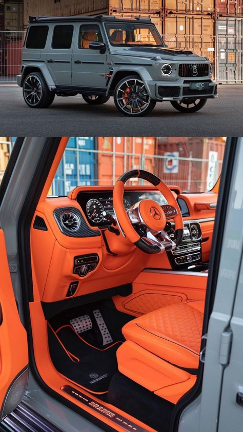 G Wagon Orange Interior, G Class Brabus, Brabus G Wagon, Brabus G800, Brabus G63, G Wagon Interior, G63 Brabus, Brabus 800, Rolls Royce Car