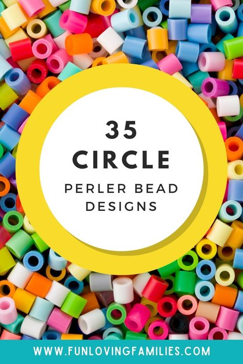 35 Best Circle Perler Bead Patterns, Designs and Ideas - Fun Loving Families Melty Beads Ideas Circle, Circular Perler Bead Patterns, Round Perler Bead Patterns, Flower Perler Bead Patterns, Circle Perler Bead Patterns, Melty Beads Patterns, Perler Bead Art Ideas, Plastic Beads Melted, Perler Bead Designs