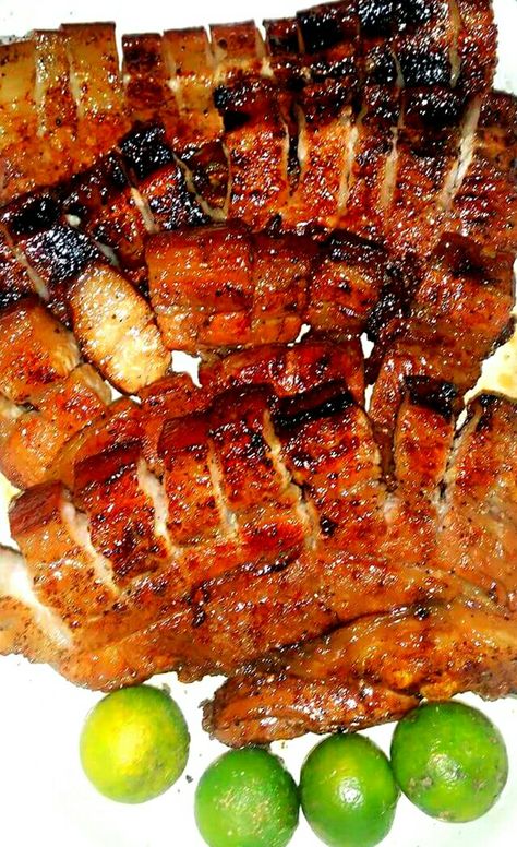 Liempo Inihaw, Filipino Barbecue, Pinoy Foods, Pinoy Food, Filipino Food, Bbq Pork, Filipino Recipes, Food Culture, Meat Dishes