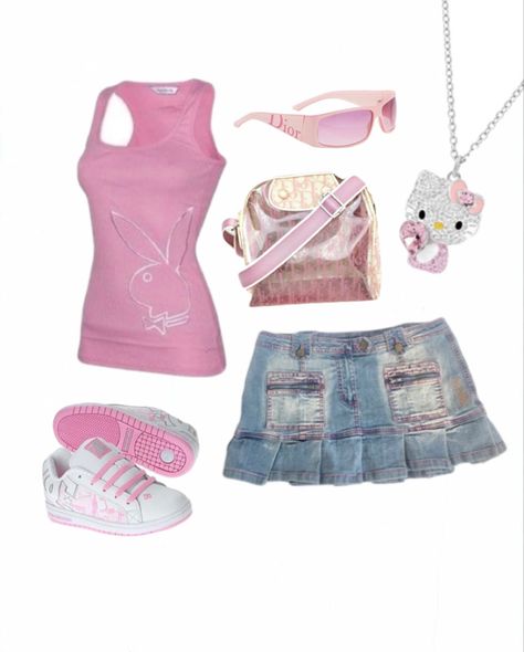 Y2k Mcbling Outfit, Mcbling Clothes, 2000 Aesthetic, Trashy Mcbling, Air Port Outfit, Mcbling Fashion, Dream Items, Dream Reality, Fashion Boards