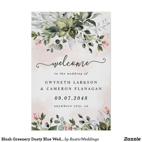 Dusty Blue Mauve And Blush Wedding, Amazon Wedding, Pretty Handwriting, Rosé Summer, Mauve Wedding, Dusty Blue Wedding, Forest Color, Wedding Posters, Dusty Blue Weddings