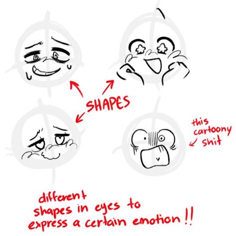 Doodle Person Cute, Silly Love Drawings, Silly Expressions Drawing, In Love Expression Drawing, Emotions Drawing Reference, Face Shapes Drawing Reference, Silly Eyes Drawing, Cheering Drawing, Different Eye Shapes Drawing