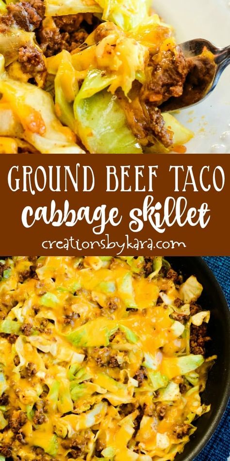 Tex Mex Dinner, Taco Cabbage, Cabbage Tacos, Cabbage Skillet, Ground Beef Taco, Ground Beef And Cabbage, Beef Taco, Ground Beef Tacos, Tacos Beef