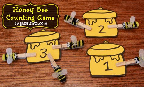 Honey Bee Games and Activities Inspired by The Many Adventures of Winnie The Pooh - The OT Toolbox Bee Games, Bees And Honey, Kindergarten Activity, Bugs Preschool, Bee Activities, Bee Classroom, Counting Games, Activity Board, Preschool Theme