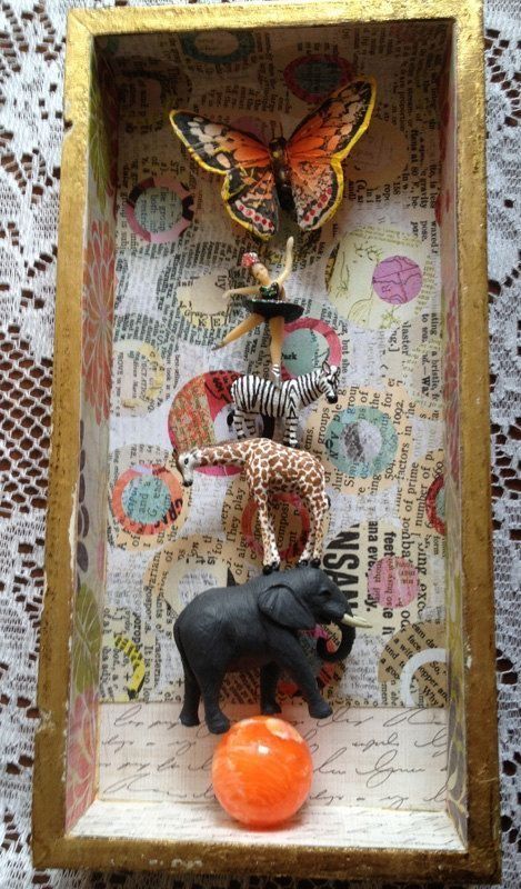 Box Assemblage, 3d Collage, Shadow Box Art, Found Object Art, Altered Boxes, Junk Art, Tin Art, Recycled Art, Assemblage Art