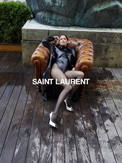 Juergen Teller shoots Freja Beha Erichsen and Laetitia Casta for Saint Laurent Fall/Winter 2020/2021 Ad Campaign. Saint Laurent Juergen Teller, Yves Saint Laurent Editorial, Ysl Campaign Editorial, Yves Saint Laurent Campaign, Fashion Brand Campaign Ideas, Anthony Vaccarello Saint Laurent, Fashion Campaign 2023, Juergen Teller 90s, Ysl Editorial