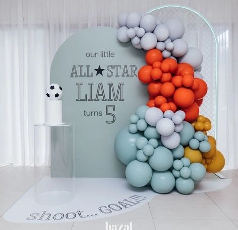 Construction Theme Party, 1st Birthday Balloons, Backdrops Kids, Boy Birthday Party Themes, First Birthday Party Themes, First Birthday Decorations, Sports Birthday, Events Photography, Birthday Balloon Decorations