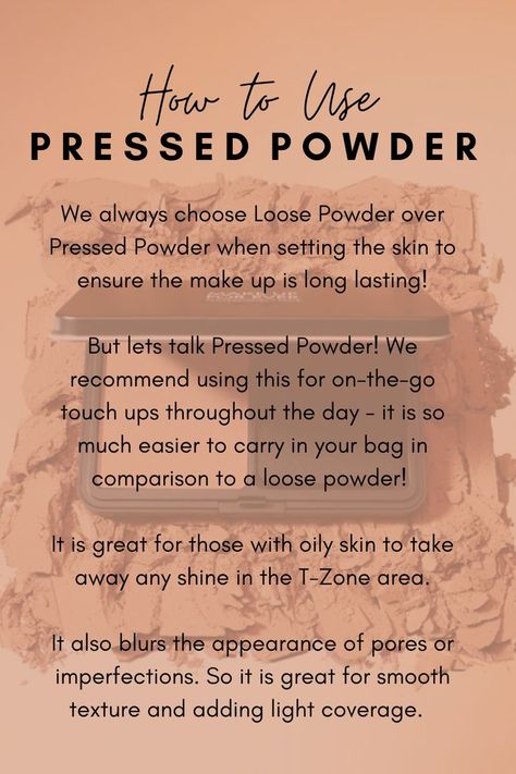 Pressed Powder VS Loose Powder. What we love to use Pressed Powder for!
#makeup #makeupartist #makeupforever #makeuppowder #makeuptips Loose Powder Vs Pressed Powder, Loose Vs Pressed Powder, Pressed Powder Vs Loose Powder, Compact Powder Makeup, Compact Powder, Powder Makeup, Pressed Powder, Hair Stuff, Makeup Forever