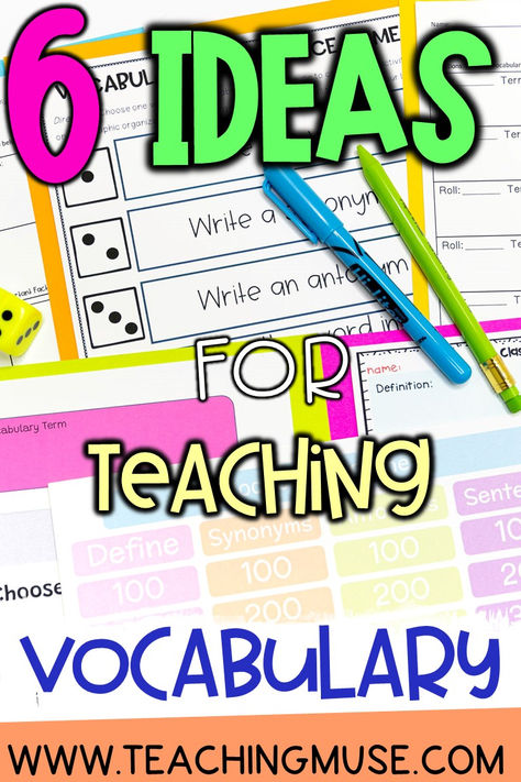 Fun Vocabulary Activities, Classroom Vocabulary, Vocabulary Ideas, Learning Vocabulary, Reading Vocabulary, List To Make, Science Vocabulary, Teaching Vocabulary, New Vocabulary Words