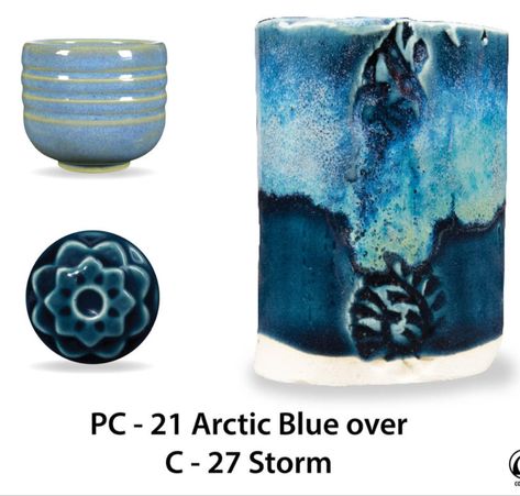 Amaco Arctic Blue, Arctic Blue Glaze, Amaco Glaze Layering, Glaze Layering, Amaco Glazes, Arctic Blue, Handmade Ceramics, Glaze, Layering