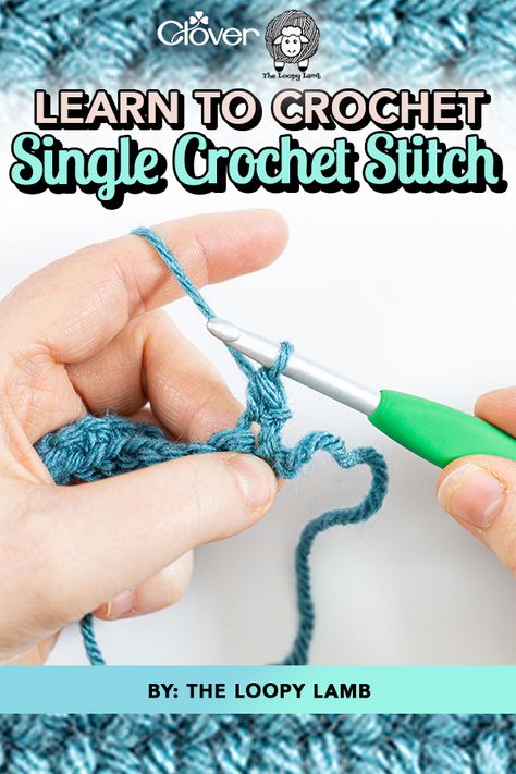 Single And Double Crochet Stitch, Sc Crochet Tutorials, How To Single Crochet Tutorials, How To Crochet A Single Stitch, How To Cast On Crochet, Beginning Crochet Stitches, How To Crochet A Single Crochet, How To Single Stitch Crochet, How To Do Single Crochet