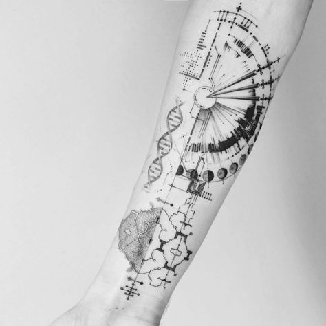 26.3k Likes, 196 Comments - BB (@balazsbercsenyi) on Instagram: “🎟 to Heaven. what do you see? ~ archives” Celtic Tree Tattoos, Arrow Compass Tattoo, Cosmic Tattoo, Tattoo 2022, Geometric Line Tattoo, Chinese Symbol Tattoos, Nerdy Tattoos, Tattoo Catalog, Geometric Sleeve Tattoo