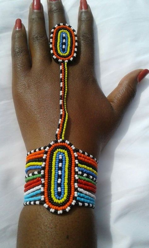 Massai Jewelry, African Bracelet, Ethno Style, African Accessories, African Necklace, Beaded Ring, Maasai, African Beads, African Jewelry