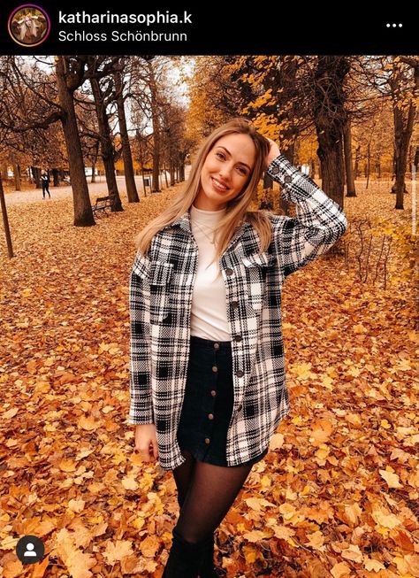 Plaid Shirt Skirt Outfit, Black Button Up Skirts Outfit, Black Button Skirt Outfit, Button Up Skirts Outfit, Plaid Button Up Shirt Outfit, Button Skirt Outfit, Shirt With T Shirt, Fall Yellow, New Outfit Ideas