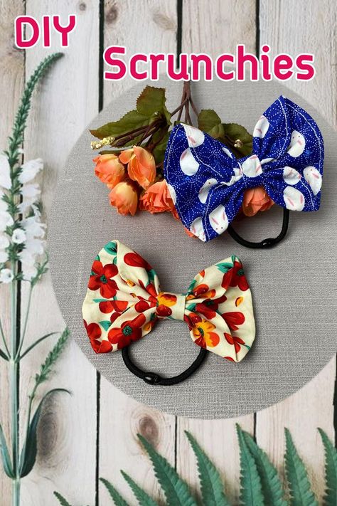 #diy scrunchie #how to make scrunchies #scrunchies | In this video, we’ll show you fabric scrunchies sewing tutorial ideas Materials: 🧶✂️🧷🧺🖍️🧣🧵 fabric scrunchies 1. Cotton Fabric 20 cm x 10 cm 2 pcs. 2. Cotton Fabric 10 cm x 3 cm 1 pcs. 3. Flat Elastic Band 1 pc. Finished Scrunchies Size: Width 10 cm Height 7 cm Scrunchies Sewing, Diy Scrunchie, Fabric Scrunchies, How To Make Scrunchies, Tutorial Ideas, Diy Hair Accessories, Diy Hair, Hair Bands, Diy Hairstyles