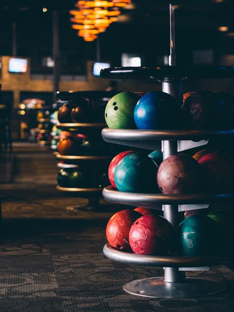 photo by Nick Stanley:  Bowling balls Bowling Pictures, Studio Music Room, Bowling Games, Valentines Gift Bags, Only Aesthetic, Bowling Balls, Bowling Alley, Bowling Ball, Original Wallpaper