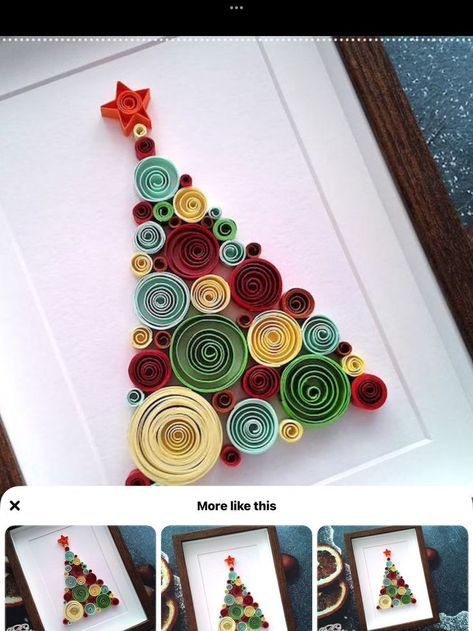 Diy Quilling Christmas, Quiling Paper Art, Quilled Tree, Free Quilling Patterns, Diy Quilling Crafts, Christmas Greeting Cards Handmade, Quilling Pattern, Tree Template, Paper Quilling For Beginners